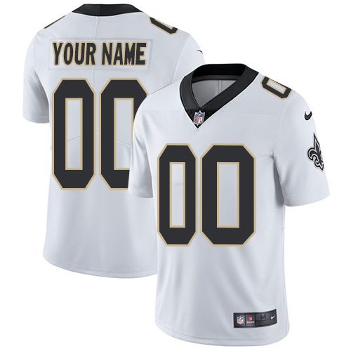 Nike New Orleans Saints White Men Customized Vapor Untouchable Player Limited Jersey